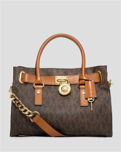 michael kors hamilton east west satchel brown|MICHAEL Michael Kors Hamilton Large East West Satchel .